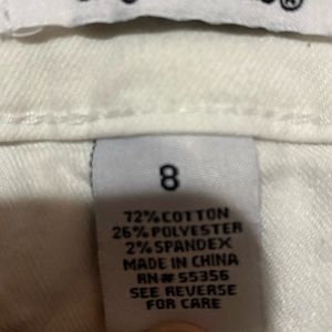 These are white pants full length